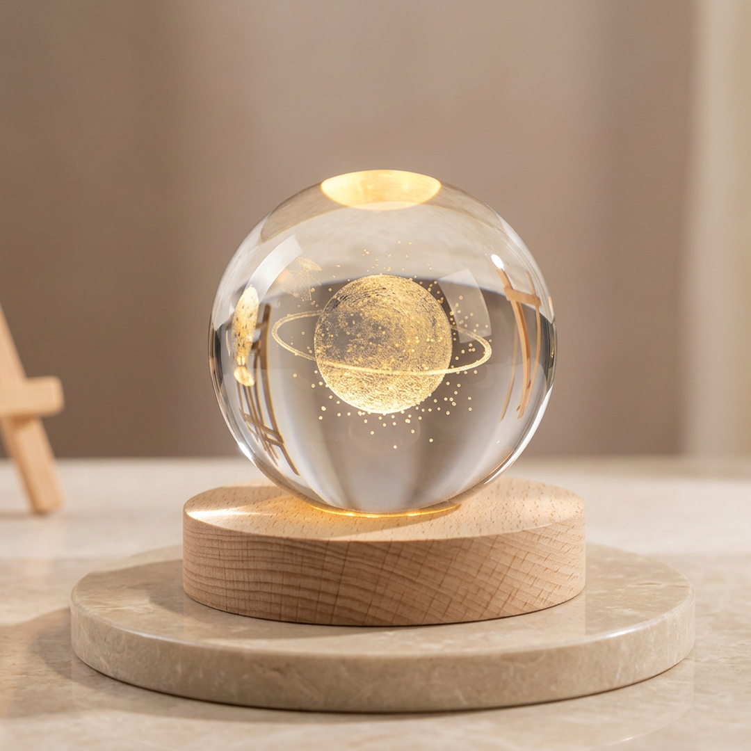 3D Crystal Ball Night Lamp
