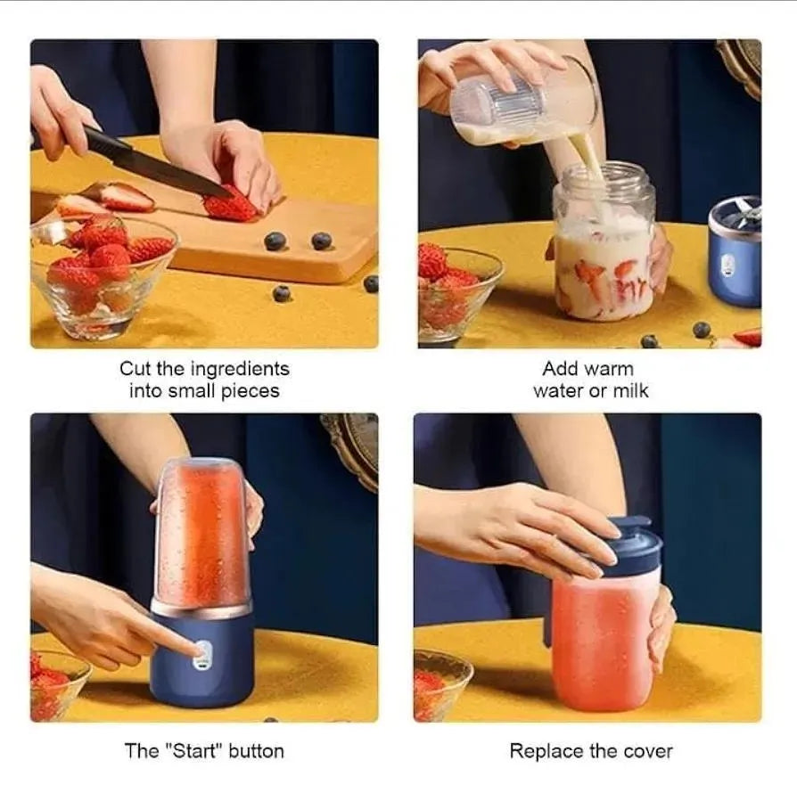 Portable Rechargeable Juicer Blender – Mini Electric Juicer for Home & Office Pakistan