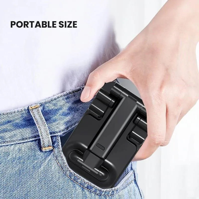 Portable Mobile Stand – Adjustable ABS Plastic Phone Holder (Foldable & Non-Slip)