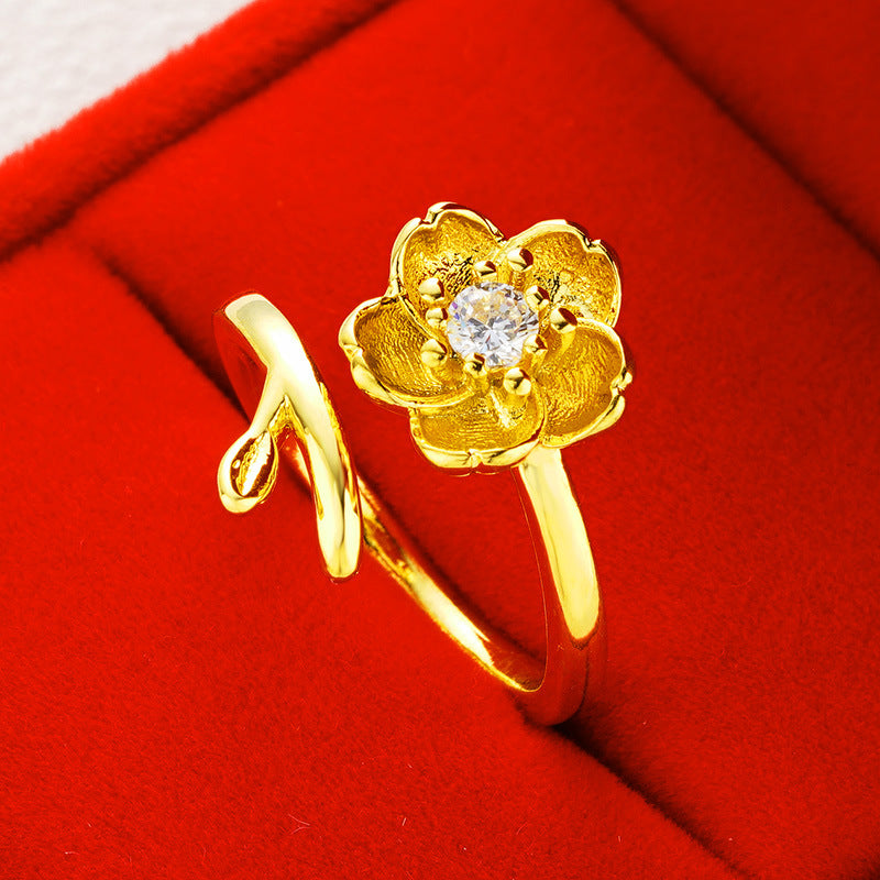 Gold Plated Daisy Jewelry Set for Women – Necklace, Ring & Earrings Gift Set Pakistan