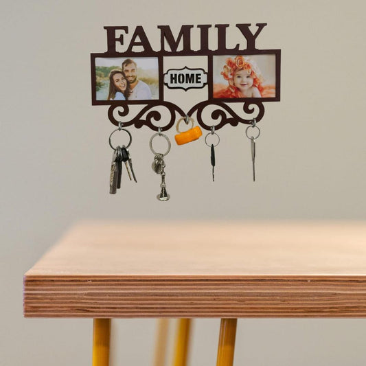 Family Home Key Holder with Photo Frame