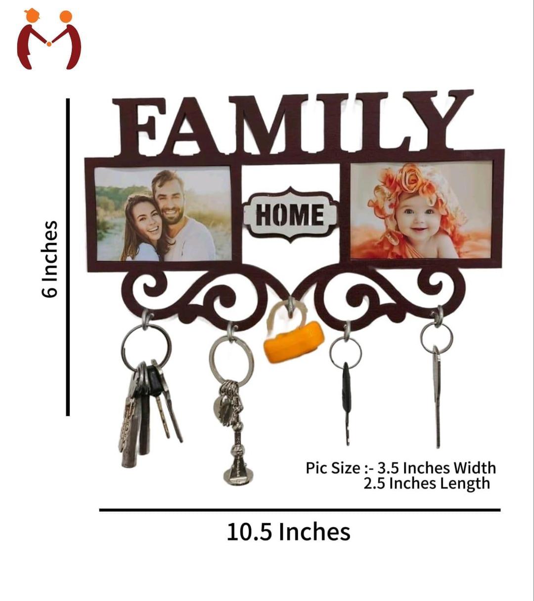 Family Home Key Holder with Photo Frame