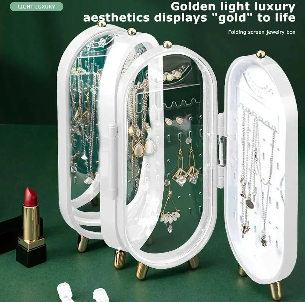 Folding Screen Jewellery Box with Mirror