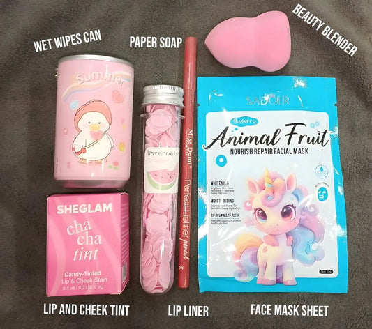 6 in 1 Beauty Gift Kit – Cute Pink Makeup & Skincare Set